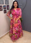Khubi Georgette Floral Print Anarkali Wester Dress Exporters In India
